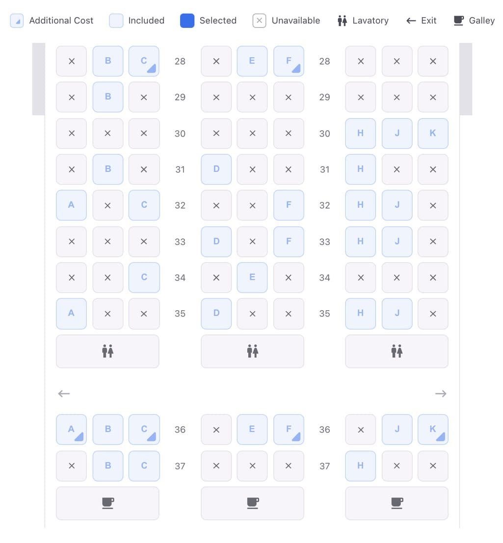 Full seat map