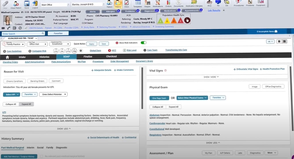 Dashboard for physicians to generate notes