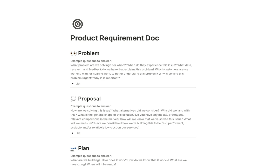One of the templates built by Notion. Source: Notion